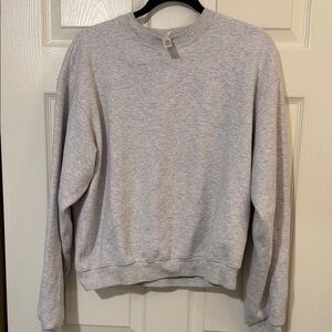 Skims Light Gray Crewneck Sweatshirt